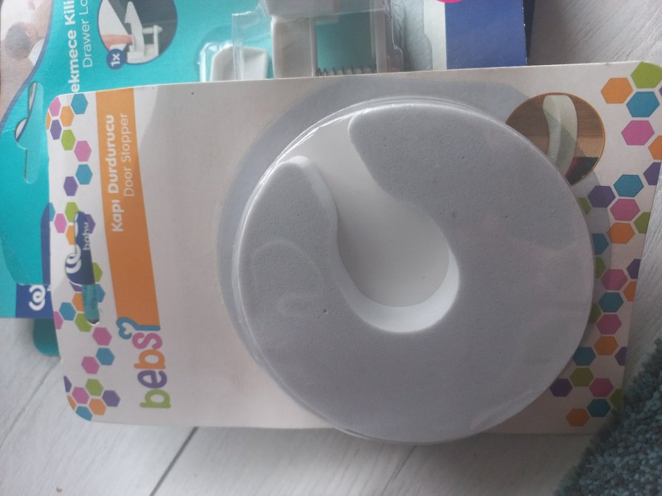 Bebsi Kapı Durdurucu Beyaz Plastik 2 adet - Görsel 2