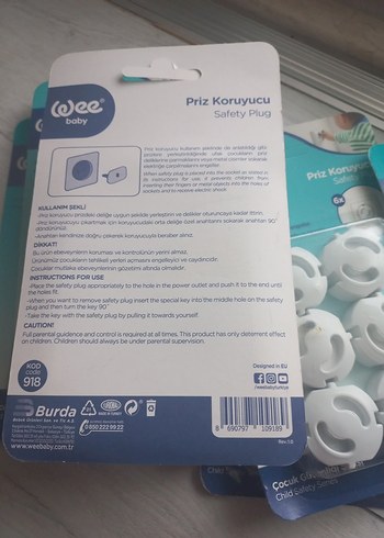 Wee Baby Priz Koruyucu 6'lı Beyaz - Görsel 4