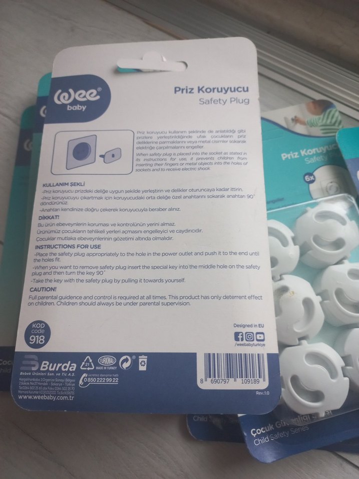 Wee Baby Priz Koruyucu 6'lı Beyaz - Görsel 4