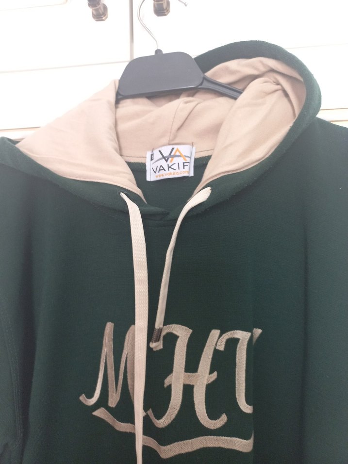 Yeşil Kapüşonlu Fermuarlı Sweatshirt - Görsel 4