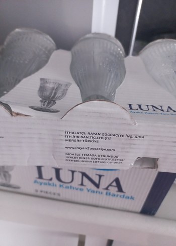 Luna Rayan 6 lıAyaklı Kahve Yanı Bardak Seti - Görsel 3