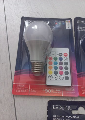 Renkli Uzaktan Kumandalı LED Ampul 3'lü Set - Görsel 2
