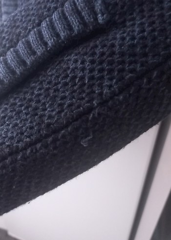 Lacivert içi kürklü Kapüşonlu  fermuarlı hırka XS - Görsel 13