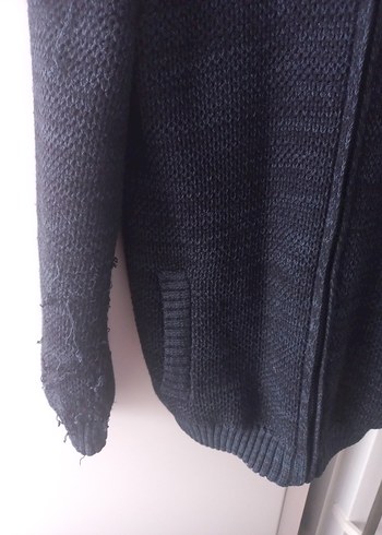 Lacivert içi kürklü Kapüşonlu  fermuarlı hırka XS - Görsel 5