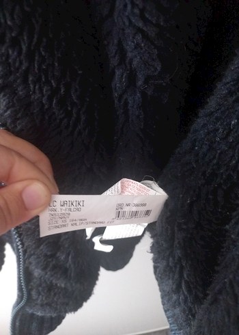 Lacivert içi kürklü Kapüşonlu  fermuarlı hırka XS - Görsel 8