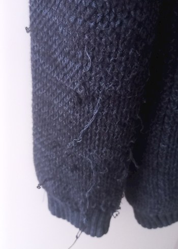 Lacivert içi kürklü Kapüşonlu  fermuarlı hırka XS - Görsel 9