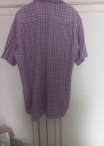 Erkek Kareli Kısa Kollu Gömlek L(41-42) - Görsel 2