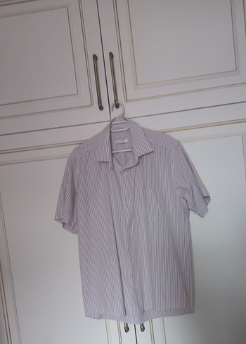 Kısa Kollu Bej Erkek Gömlek XL (43-44) - Görsel 3