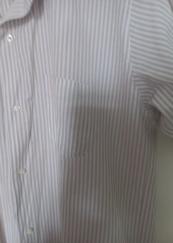 Kısa Kollu Bej Erkek Gömlek XL (43-44) - Görsel 4
