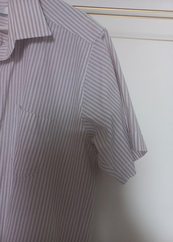 Kısa Kollu Bej Erkek Gömlek XL (43-44) - Görsel 5