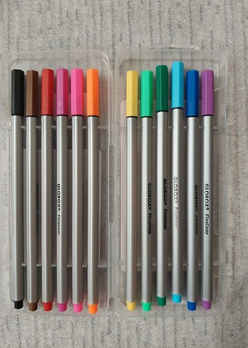 GLOBOX 12 Renk İnce Uçlu Kalem Seti - Görsel 2