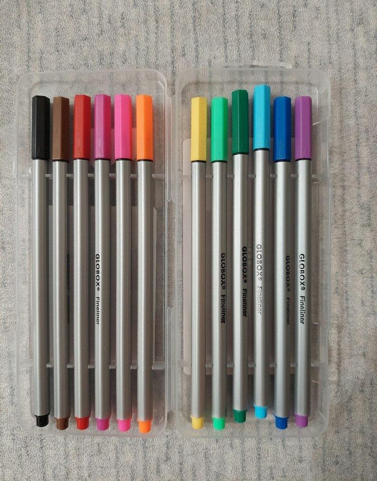 GLOBOX 12 Renk İnce Uçlu Kalem Seti - Görsel 2