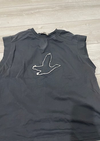 Defacto Gri Baskılı Kolsuz Hamile Tişört