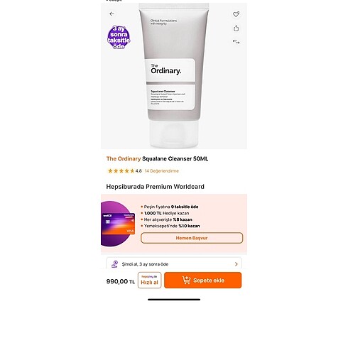 The Ordinary Squalane Cleanser