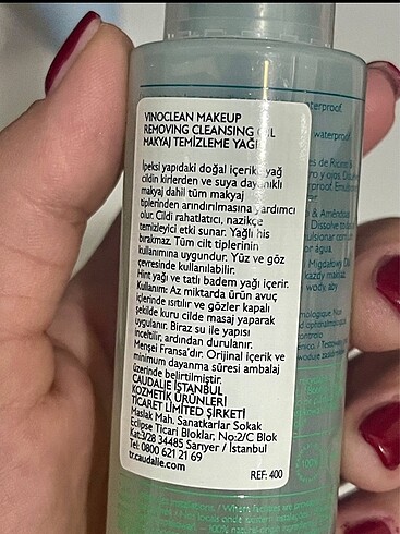  Beden Caudalie Vinoperfect Temizleme Yağı