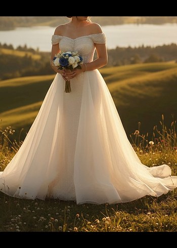 Elbiseyi birebir aynı yap içindeki pullu elbise balık model