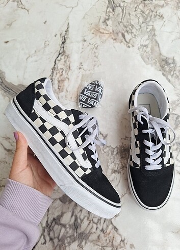 ORJİNAL VANS OLD SKOOL KARELİ unisex