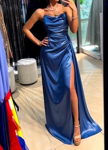 alfabeta oleg cassini saten yırtmaclı