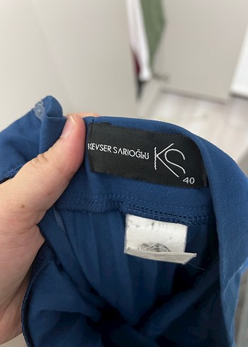 Diğer Mavi Piliseli Uzun Kadın Etek kevser sarıoğlu