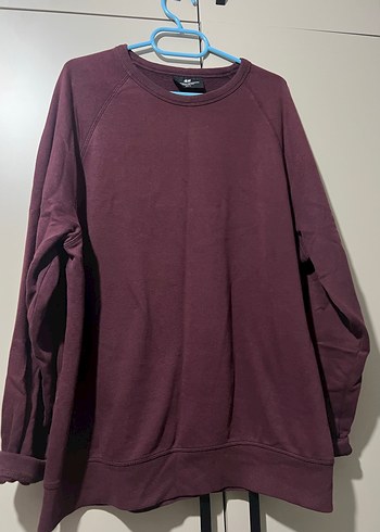 HM Bordo Kadın Sweatshirt Uzun Kollu Rahat Kesim