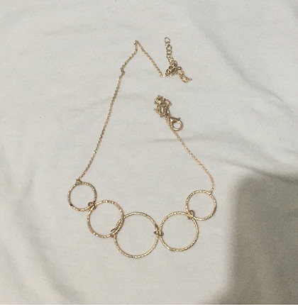 Gold renkli daire kolye