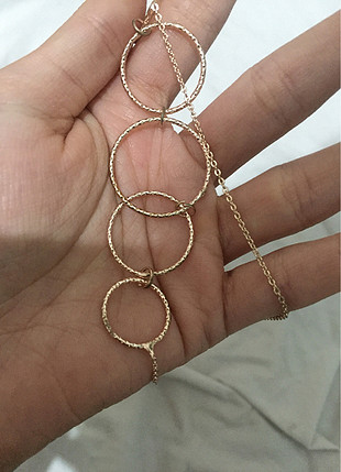 Accessorize Gold renkli daire kolye