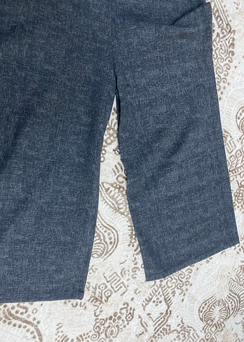 Gri Keten Salaş Midi Kadın Tulum - Görsel 9