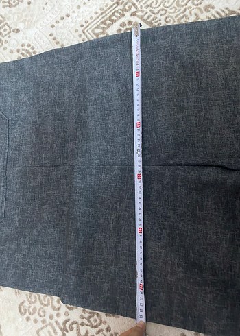 Gri Keten Salaş Midi Kadın Tulum - Görsel 6