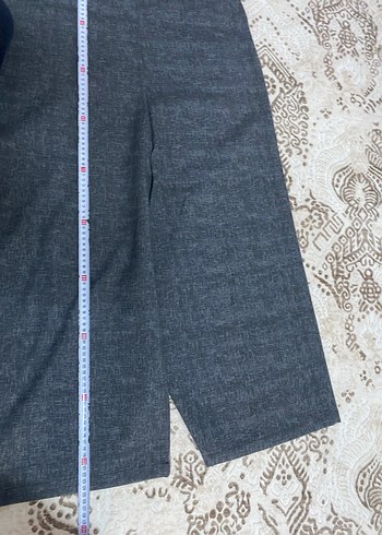 Gri Keten Salaş Midi Kadın Tulum - Görsel 7