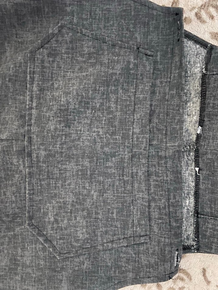 Gri Keten Salaş Midi Kadın Tulum - Görsel 4