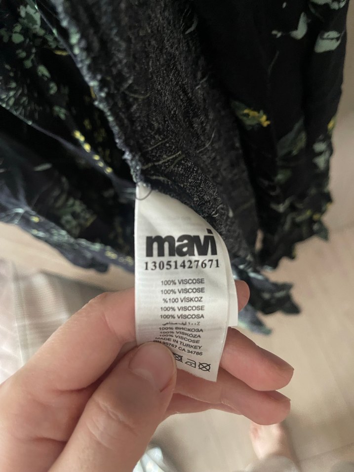 Siyah Çiçek Desenli Uzun Bohem Elbise - Görsel 4