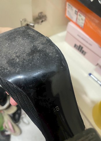 Siyah Şeffaf Topuklu kadın ayakkabı - Görsel 2