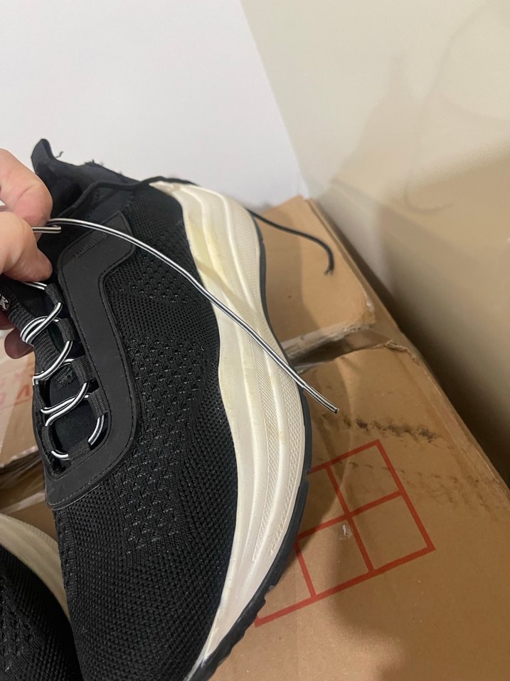 Siyah Dolgu Topuklu Bağcıklı Spor Ayakkabı - Görsel 3