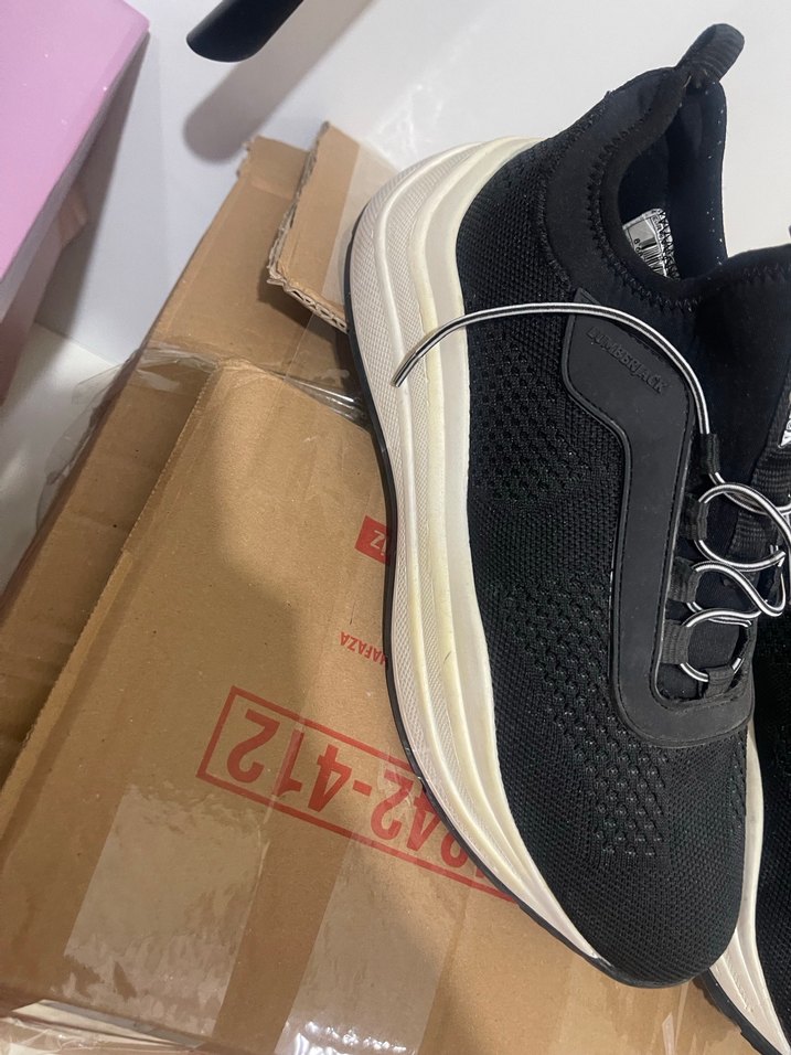 Siyah Dolgu Topuklu Bağcıklı Spor Ayakkabı - Görsel 2