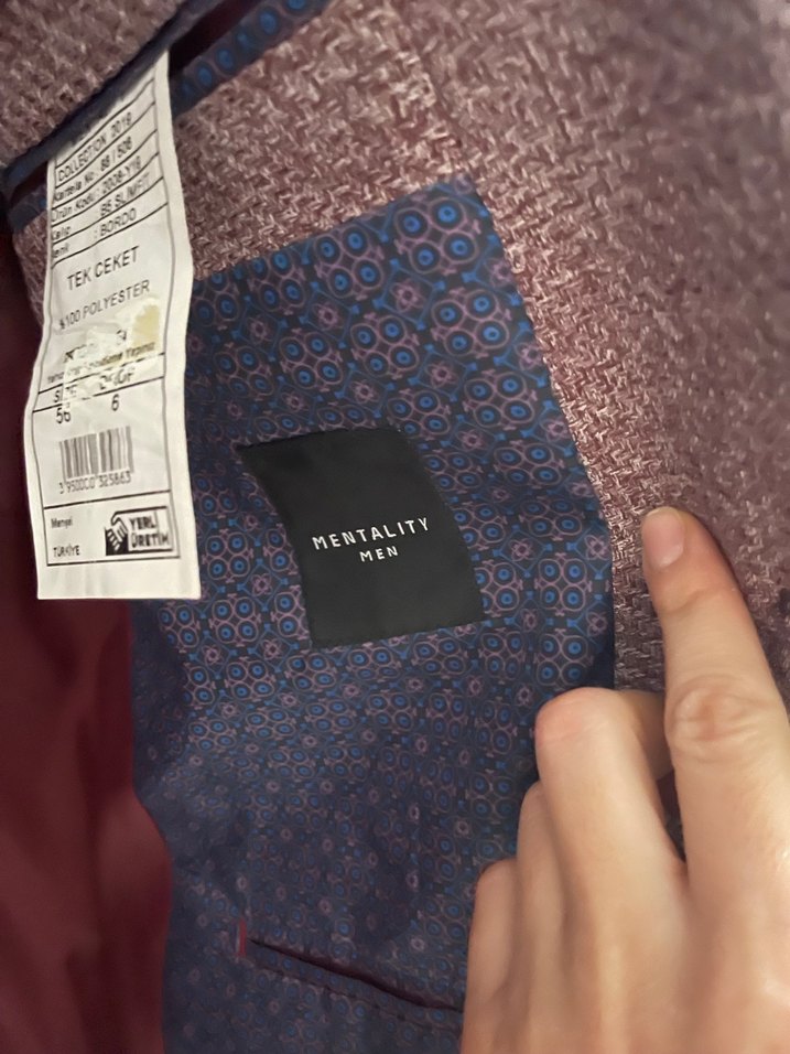 Bordo Erkek Takım Ceketi - Görsel 2