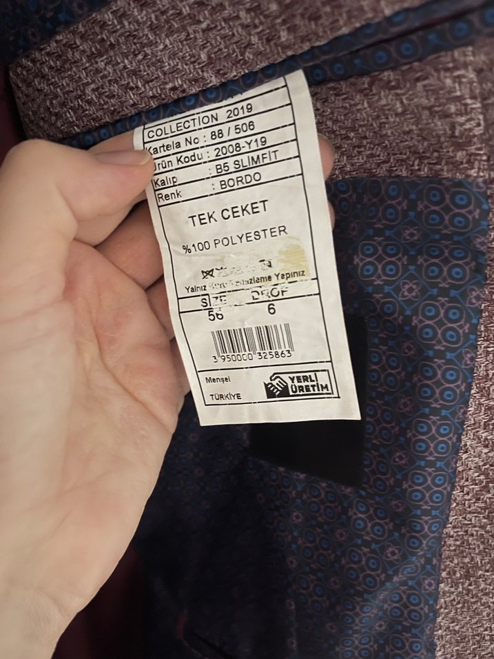 Bordo Erkek Takım Ceketi - Görsel 3