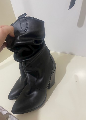 Bambi Siyah Kadın Çizme - Görsel 5