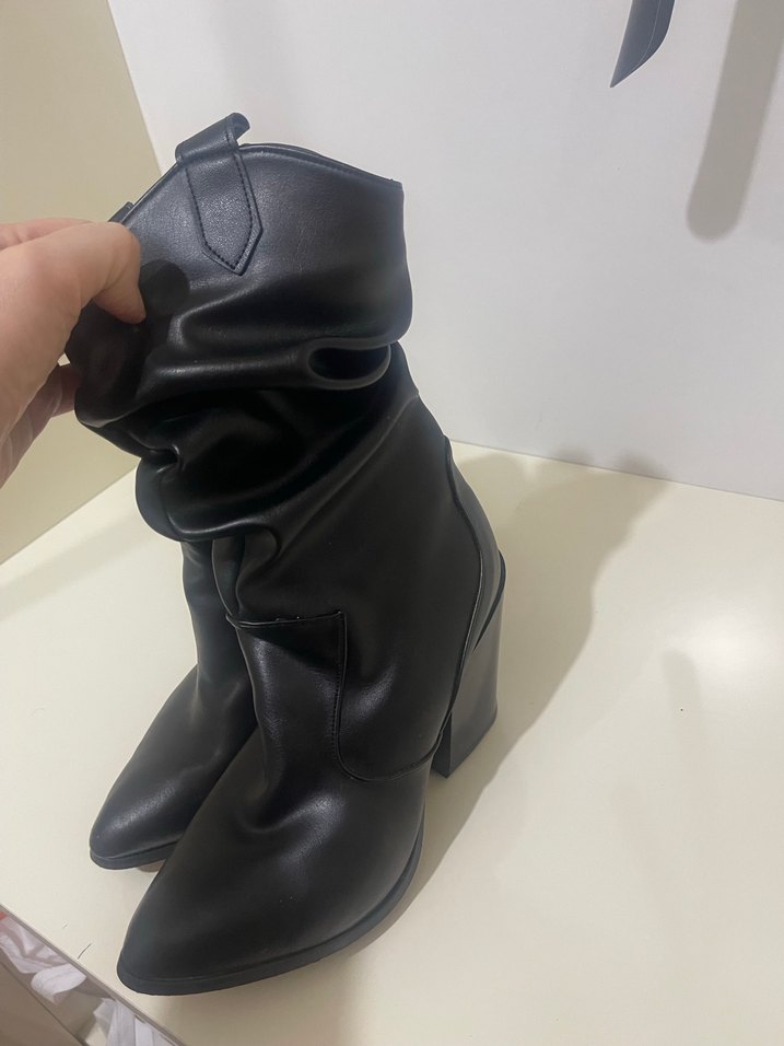 Bambi Siyah Kadın Çizme - Görsel 5