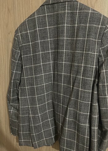 Gri Ekose Desenli Erkek Ceket - Görsel 6