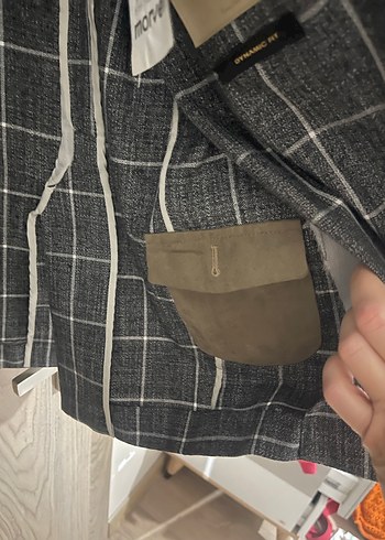 Gri Ekose Desenli Erkek Ceket - Görsel 5