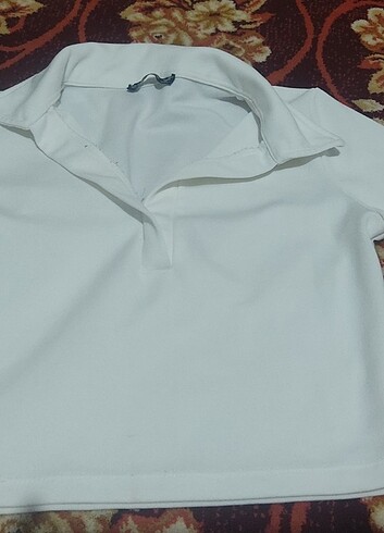 Crop beyaz bluz