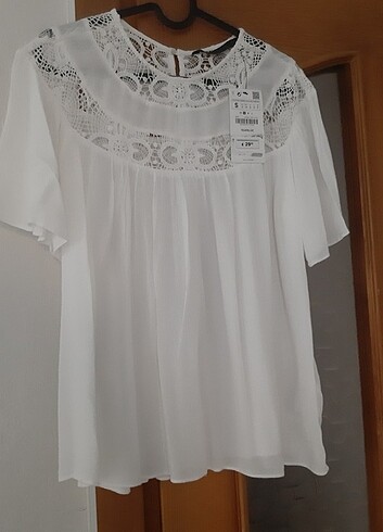 Zara dantel detayli bluz yeni etiketli S /M uyumlu - Görsel 7
