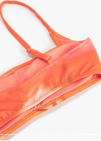 Tropikal baskili straplez bikini üstü 36 yeni - Görsel 8