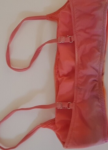 Tropikal baskili straplez bikini üstü 36 yeni - Görsel 10