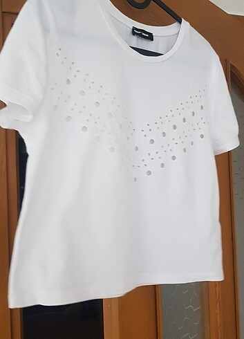 s Beden Tally Weijl crop beyaz tişört S