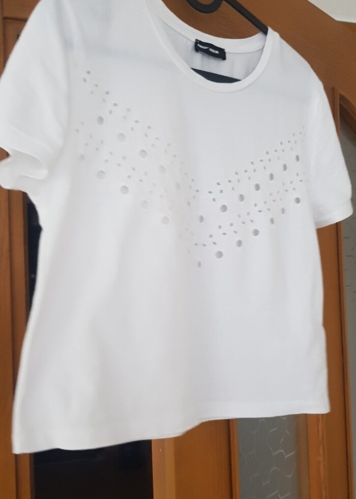 Tally Weijl crop beyaz tişört S - Görsel 3