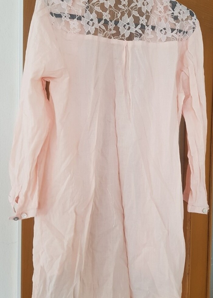 Koton pudra dantel detayli gömlek S - Görsel 2