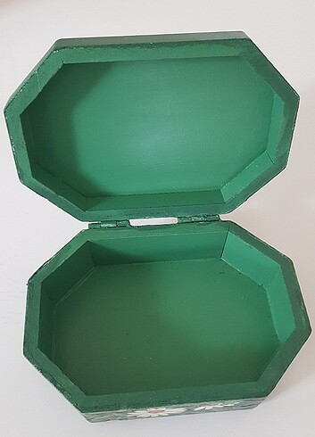 Papatya tasarimli ahşap kutu - Görsel 6