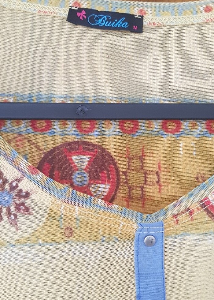 Etnik bohem desenli plaj elbisesi M - Görsel 3