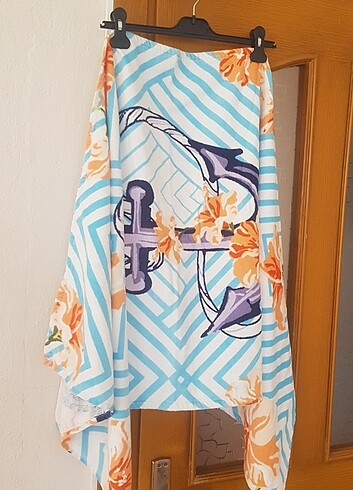 Çapa desenli pamuklu plaj havlusu - Görsel 6